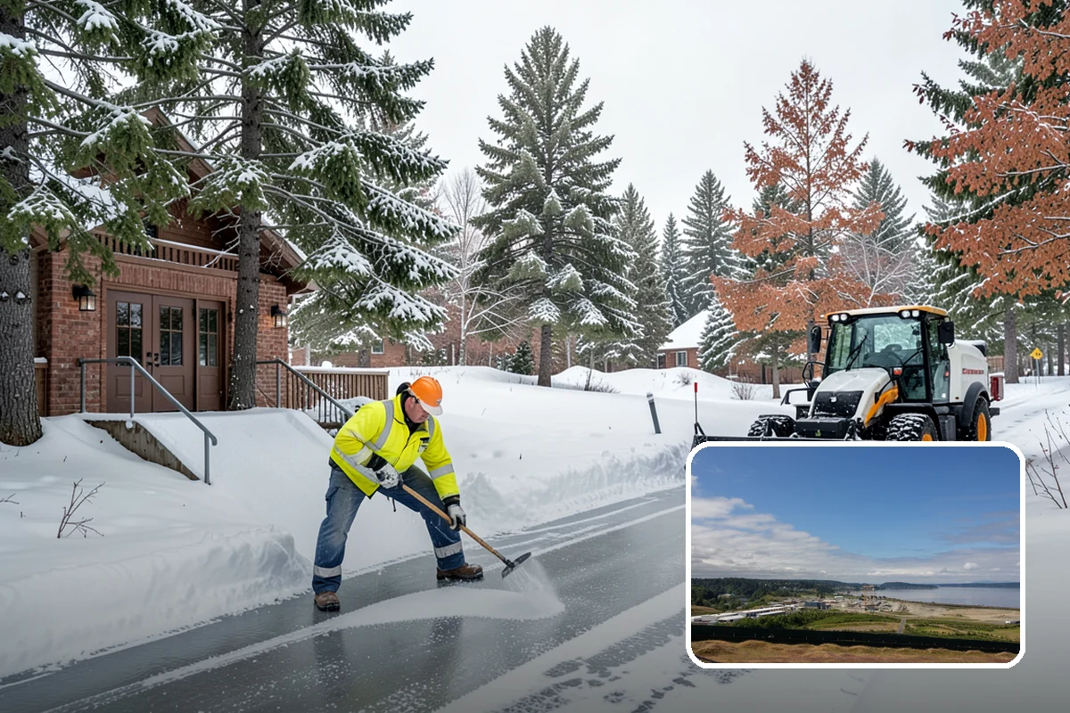 Hotel Snow Removal in University Place, Pierce County, WA - Round-the-clock clearing for guest arrivals