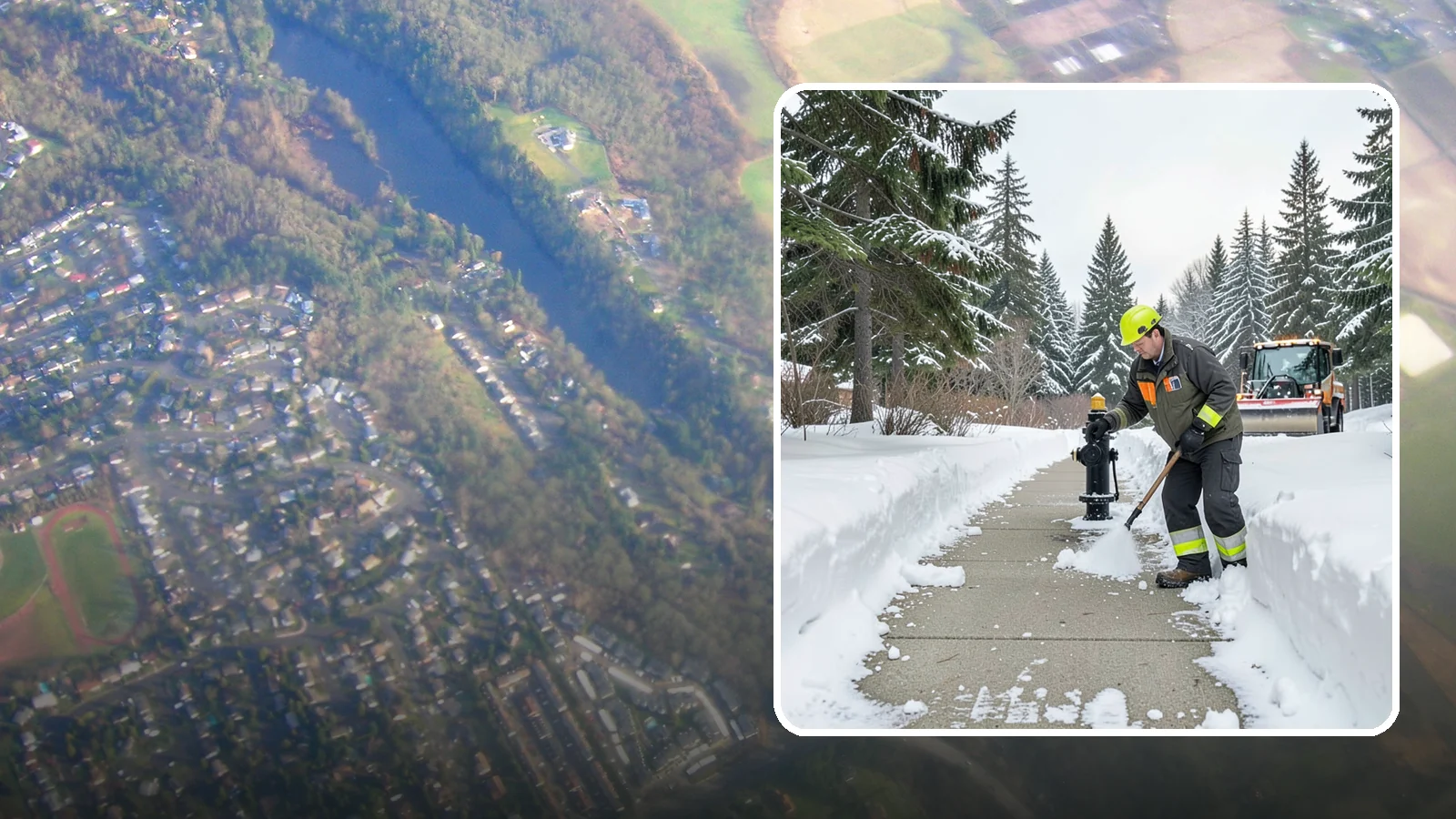 Hydrant Snow Clearing in Algona, King County, WA - We clear snow and ice from fire hydrants so crews can connect without delay in an emergency.
