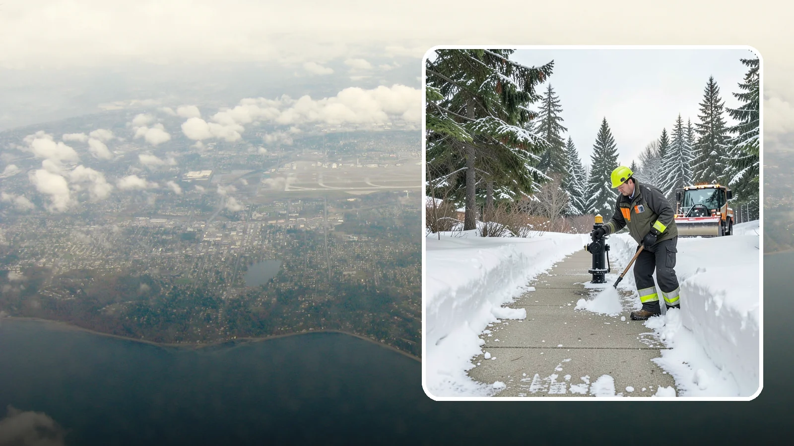 Hydrant Snow Clearing in Burien, King County, WA - We clear snow and ice from fire hydrants so crews can connect without delay in an emergency.