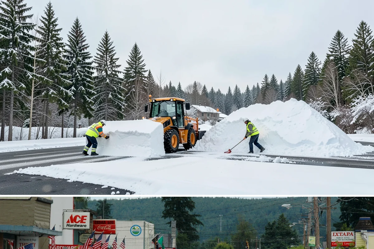 Hydrant Snow Clearing in Carnation, King County, WA - Hydrants need clearing immediately after any accumulating snowfall and whenever plowing pushes snow back over them through winter.