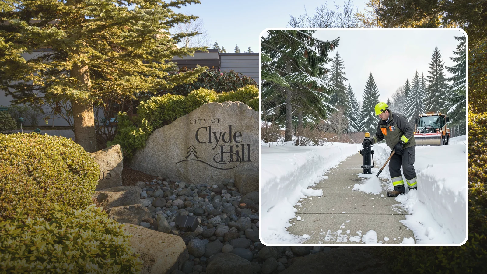 Hydrant Snow Clearing in Clyde Hill, King County, WA - We clear snow and ice from fire hydrants so crews can connect without delay in an emergency.