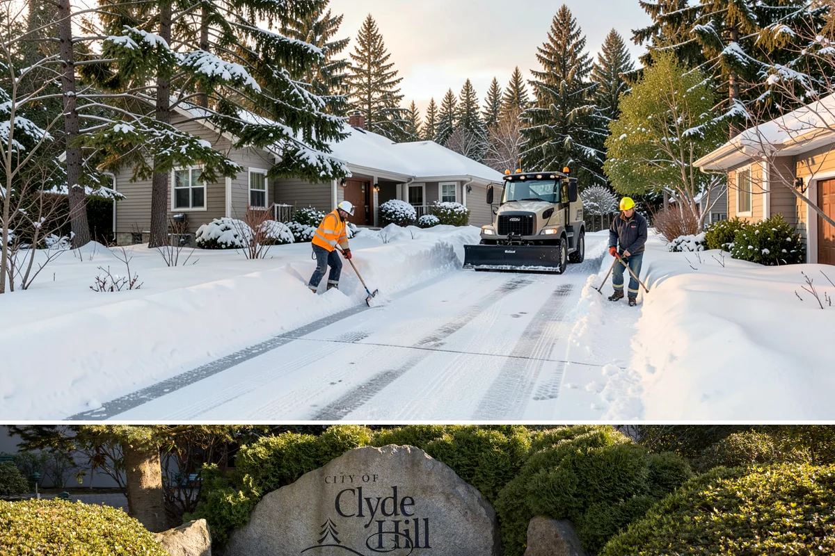 Hydrant Snow Clearing in Clyde Hill, King County, WA - Hydrants need clearing immediately after any accumulating snowfall and whenever plowing pushes snow back over them through winter.