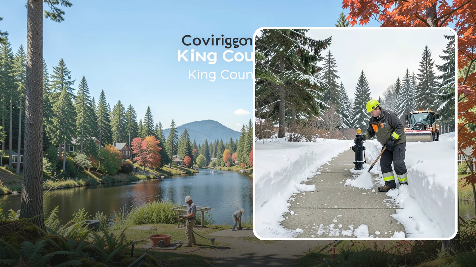 Hydrant Snow Clearing in Covington, King County, WA - We clear snow and ice from fire hydrants so crews can connect without delay in an emergency.