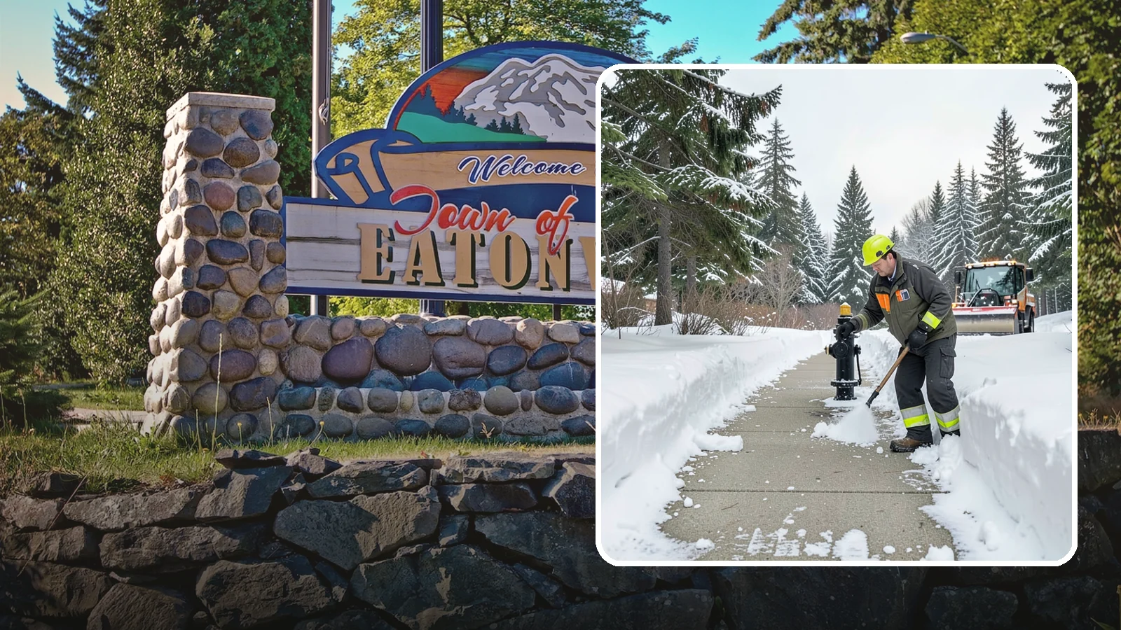Hydrant Snow Clearing in Eatonville, Pierce County, WA - We clear snow and ice from fire hydrants so crews can connect without delay in an emergency.