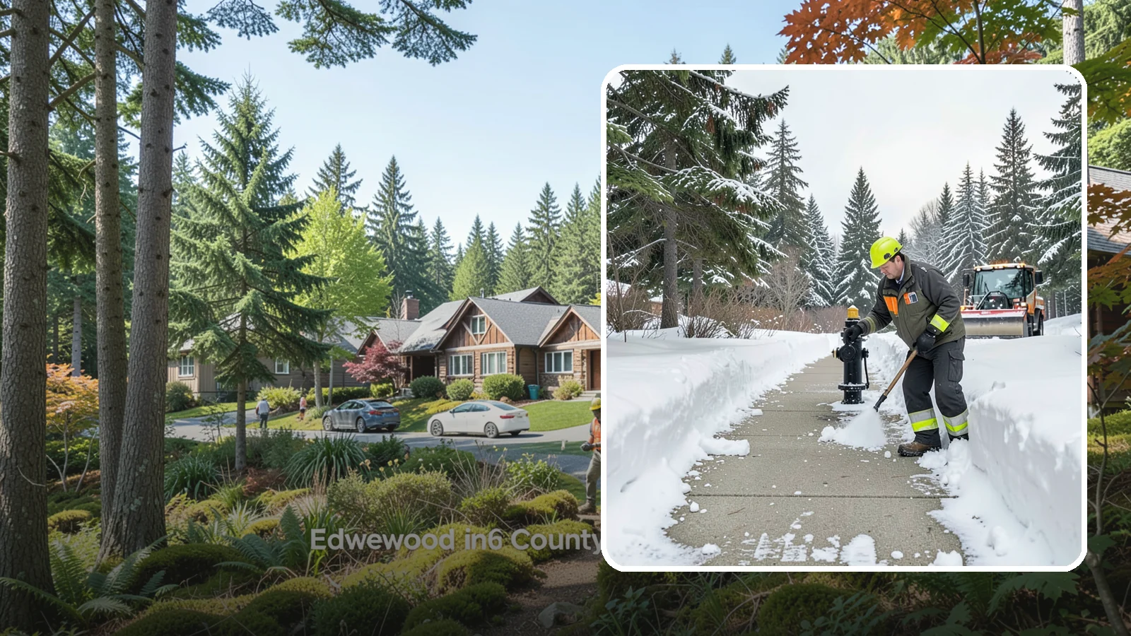 Hydrant Snow Clearing in Edgewood, Pierce County, WA - We clear snow and ice from fire hydrants so crews can connect without delay in an emergency.