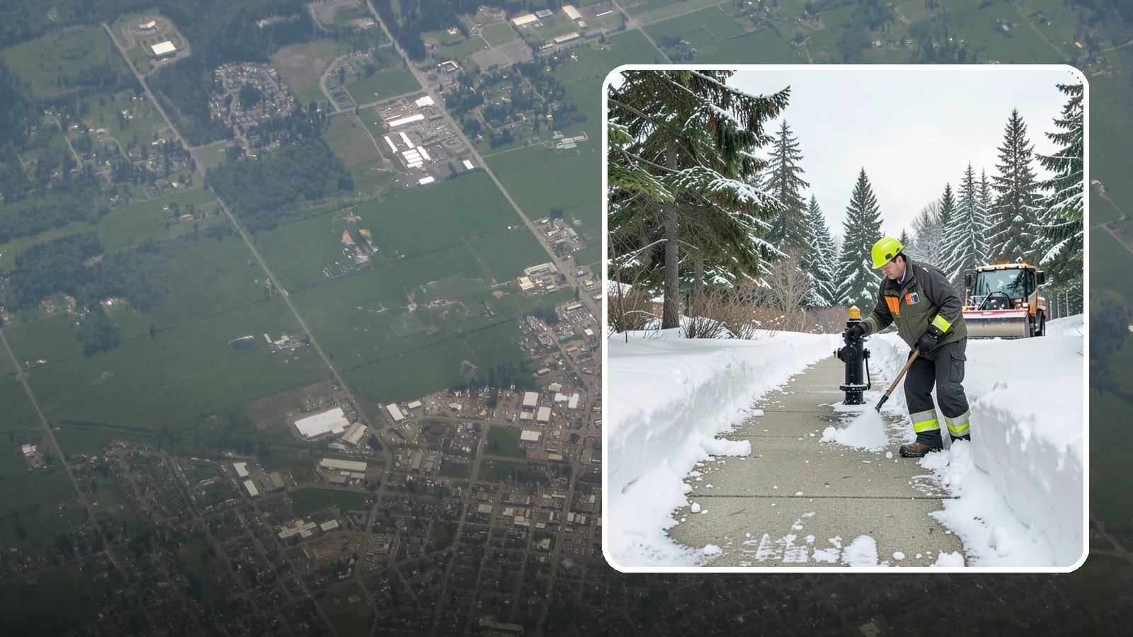 Hydrant Snow Clearing in Enumclaw, King County, WA - We clear snow and ice from fire hydrants so crews can connect without delay in an emergency.