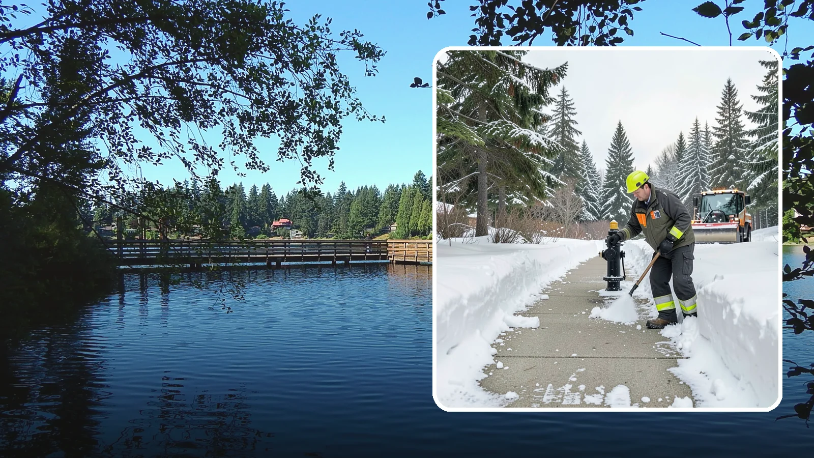 Hydrant Snow Clearing in Federal Way, King County, WA - We clear snow and ice from fire hydrants so crews can connect without delay in an emergency.