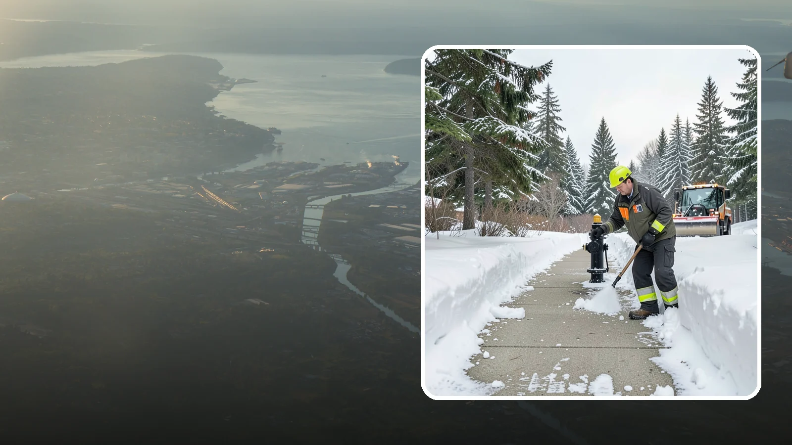 Hydrant Snow Clearing in Fife, Pierce County, WA - We clear snow and ice from fire hydrants so crews can connect without delay in an emergency.