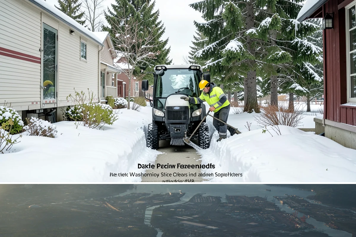 Hydrant Snow Clearing in Fife, Pierce County, WA - Hydrants need clearing immediately after any accumulating snowfall and whenever plowing pushes snow back over them through winter.
