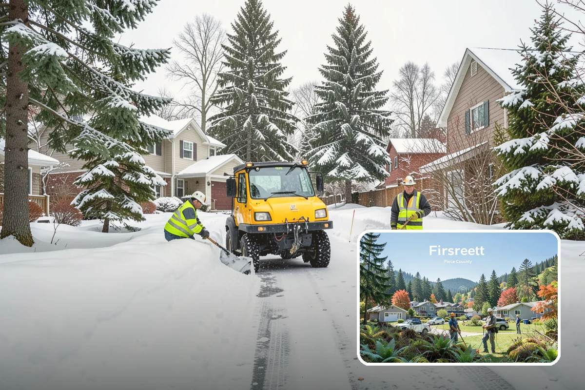 Hydrant Snow Clearing in Fircrest, Pierce County, WA - Keeps hydrants visible and reachable for responding crews