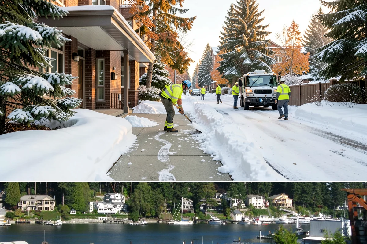 Hydrant Snow Clearing in Gig Harbor, Pierce County, WA - Hydrants need clearing immediately after any accumulating snowfall and whenever plowing pushes snow back over them through winter.