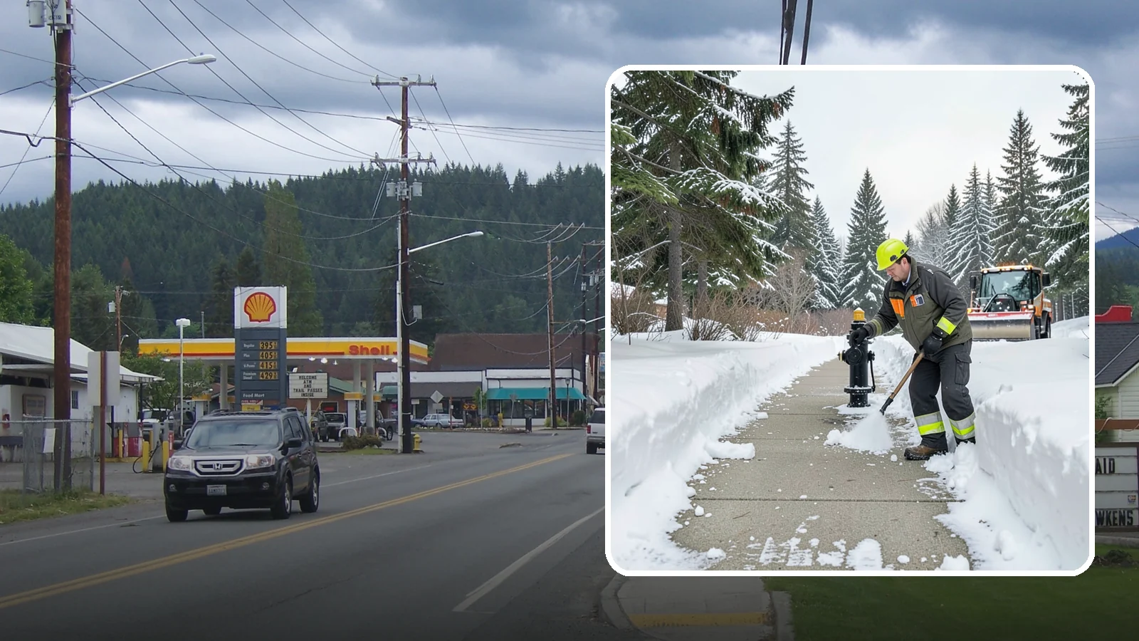 Hydrant Snow Clearing in Granite Falls, Snohomish County, WA - We clear snow and ice from fire hydrants so crews can connect without delay in an emergency.