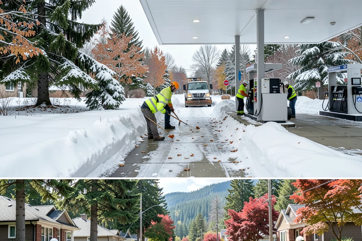 Hydrant Snow Clearing in Hunts Point, King County, WA - Hydrants need clearing immediately after any accumulating snowfall and whenever plowing pushes snow back over them through winter.