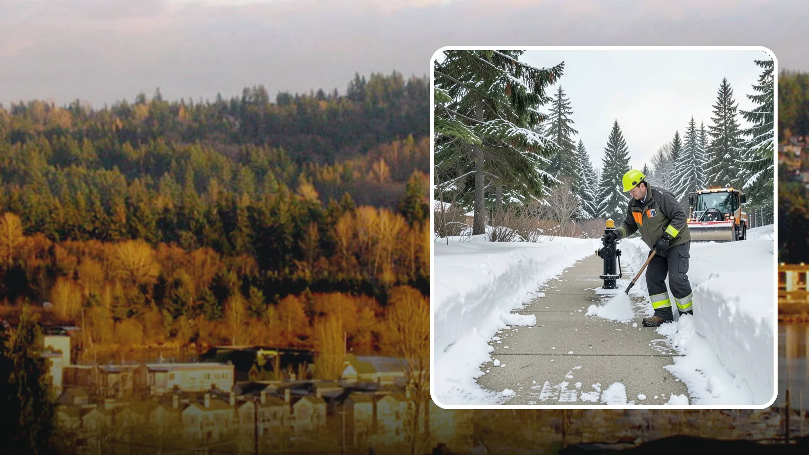 Hydrant Snow Clearing in Kenmore, King County, WA - We clear snow and ice from fire hydrants so crews can connect without delay in an emergency.