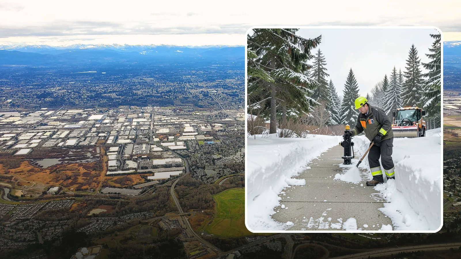 Hydrant Snow Clearing in Kent, King County, WA - We clear snow and ice from fire hydrants so crews can connect without delay in an emergency.