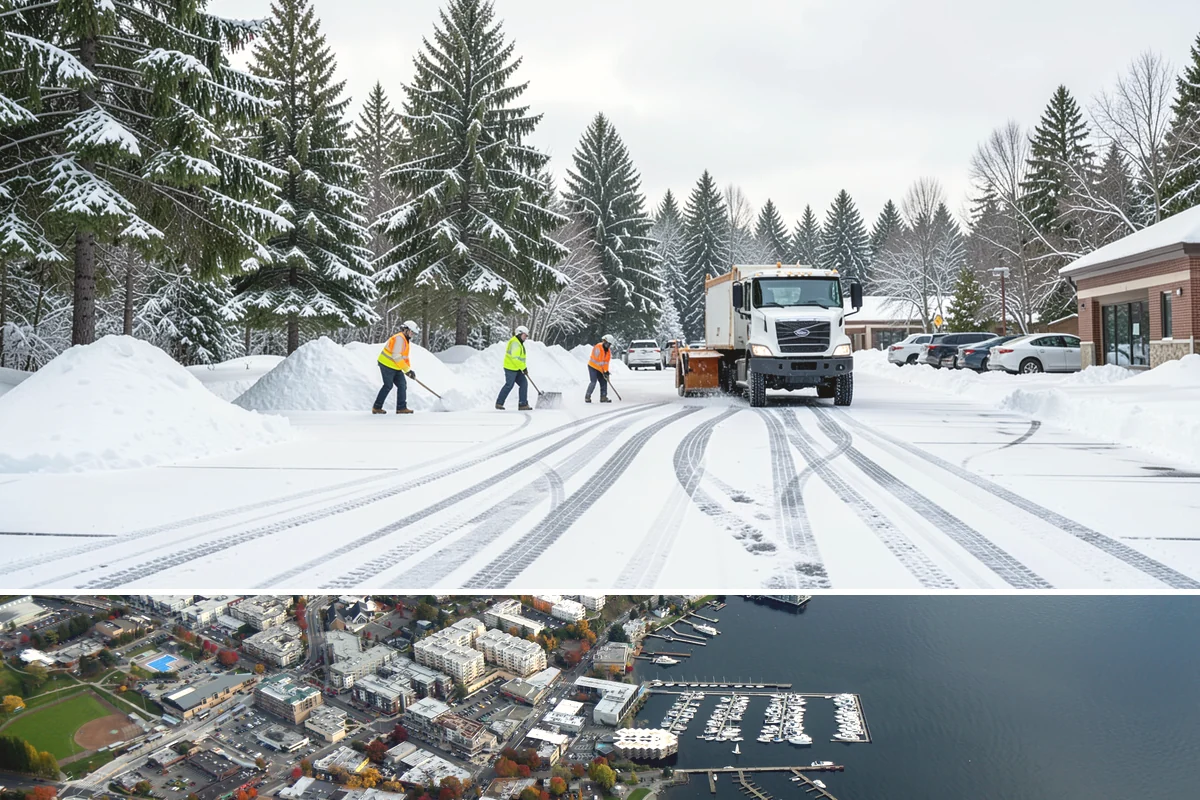 Hydrant Snow Clearing in Kirkland, King County, WA - Hydrants need clearing immediately after any accumulating snowfall and whenever plowing pushes snow back over them through winter.