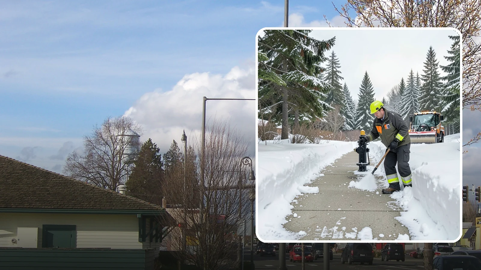Hydrant Snow Clearing in Marysville, Snohomish County, WA - We clear snow and ice from fire hydrants so crews can connect without delay in an emergency.