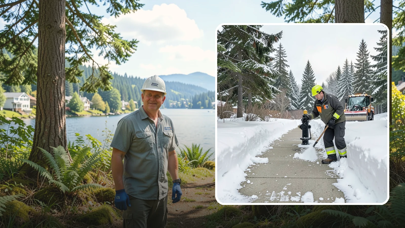 Hydrant Snow Clearing in Milton, King County, WA - We clear snow and ice from fire hydrants so crews can connect without delay in an emergency.