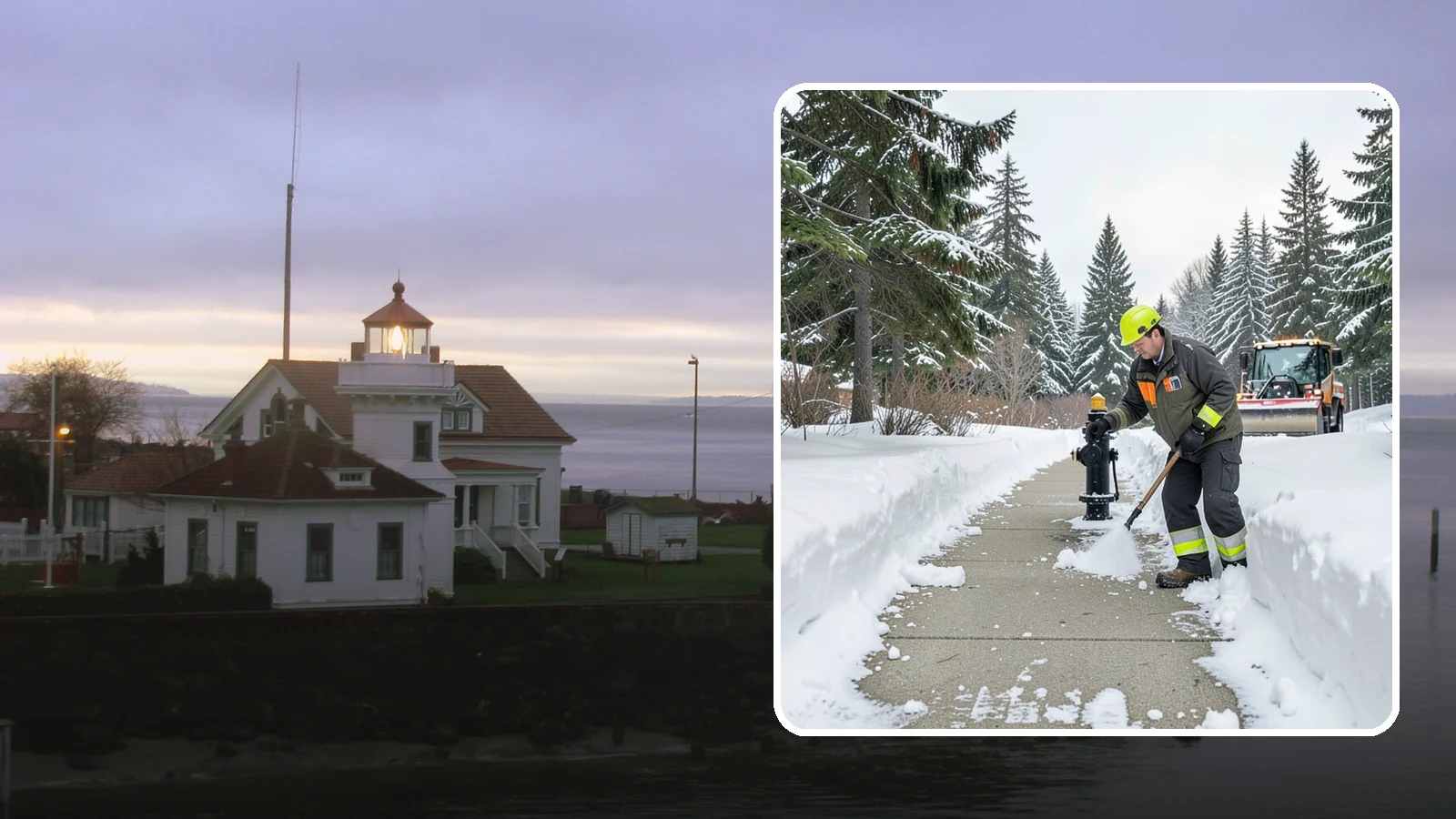 Hydrant Snow Clearing in Mukilteo, Snohomish County, WA - We clear snow and ice from fire hydrants so crews can connect without delay in an emergency.