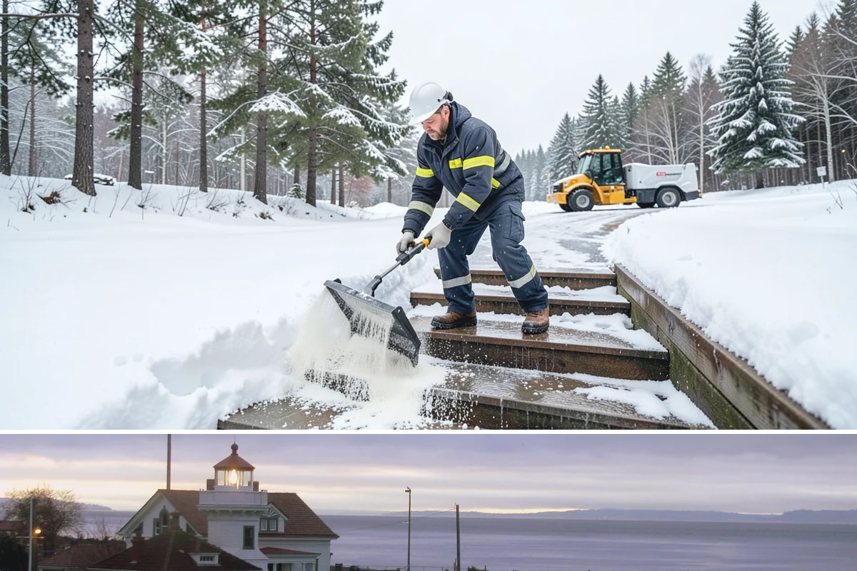 Hydrant Snow Clearing in Mukilteo, Snohomish County, WA - Hydrants need clearing immediately after any accumulating snowfall and whenever plowing pushes snow back over them through winter.