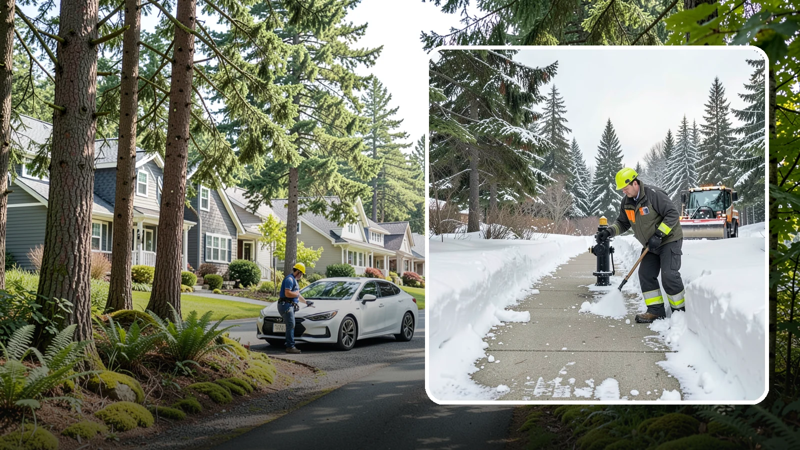 Hydrant Snow Clearing in Normandy Park, King County, WA - We clear snow and ice from fire hydrants so crews can connect without delay in an emergency.