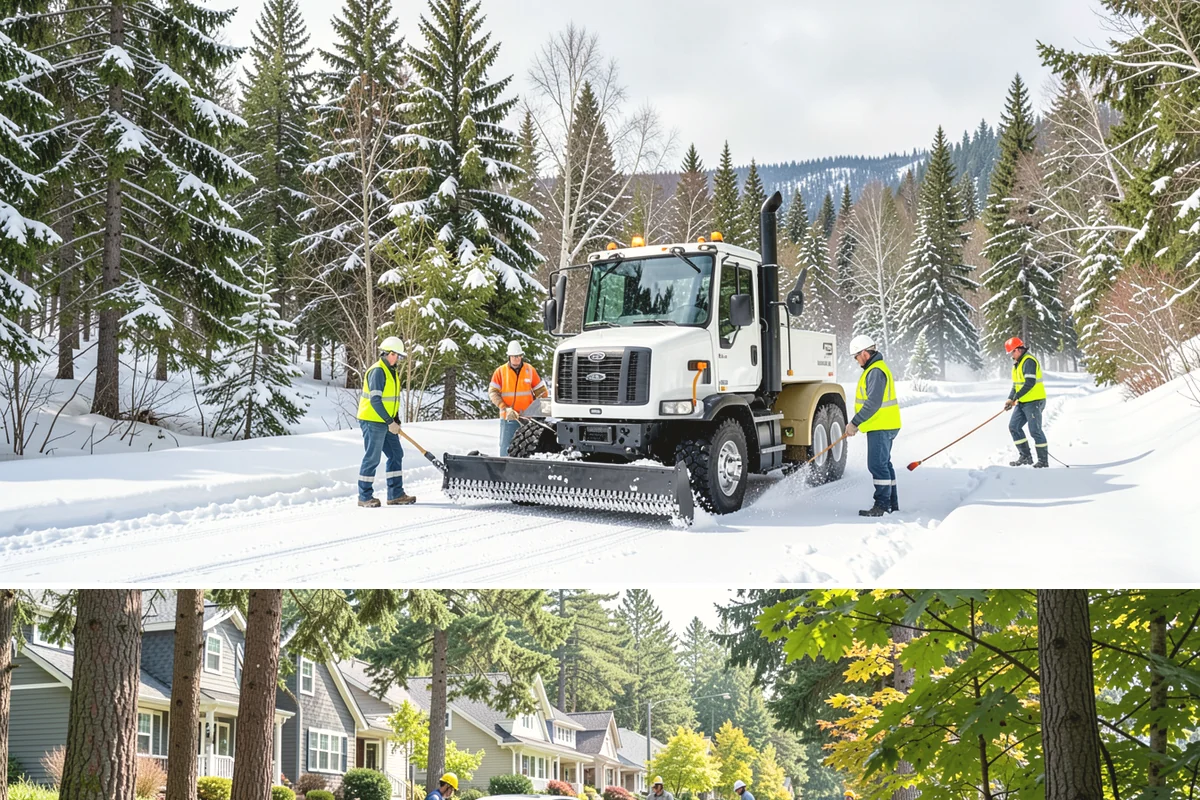 Hydrant Snow Clearing in Normandy Park, King County, WA - Hydrants need clearing immediately after any accumulating snowfall and whenever plowing pushes snow back over them through winter.