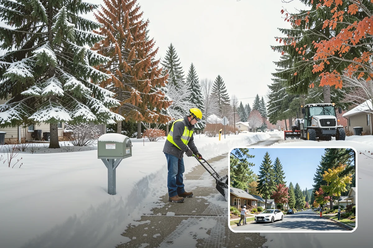 Hydrant Snow Clearing in Orting, Pierce County, WA - Keeps hydrants visible and reachable for responding crews