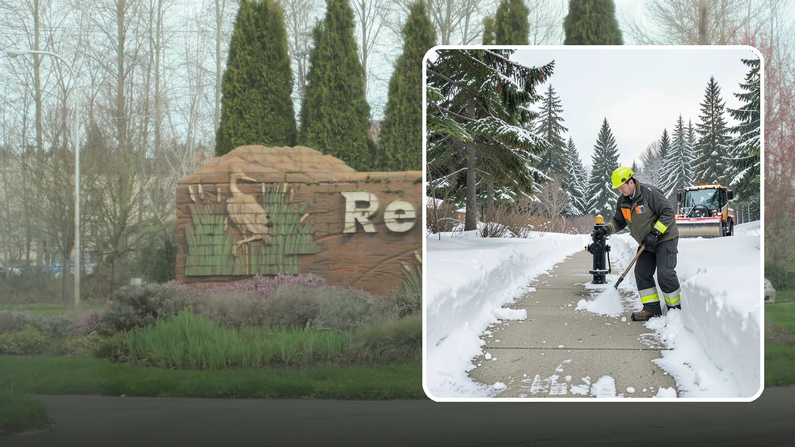 Hydrant Snow Clearing in Renton, King County, WA - We clear snow and ice from fire hydrants so crews can connect without delay in an emergency.