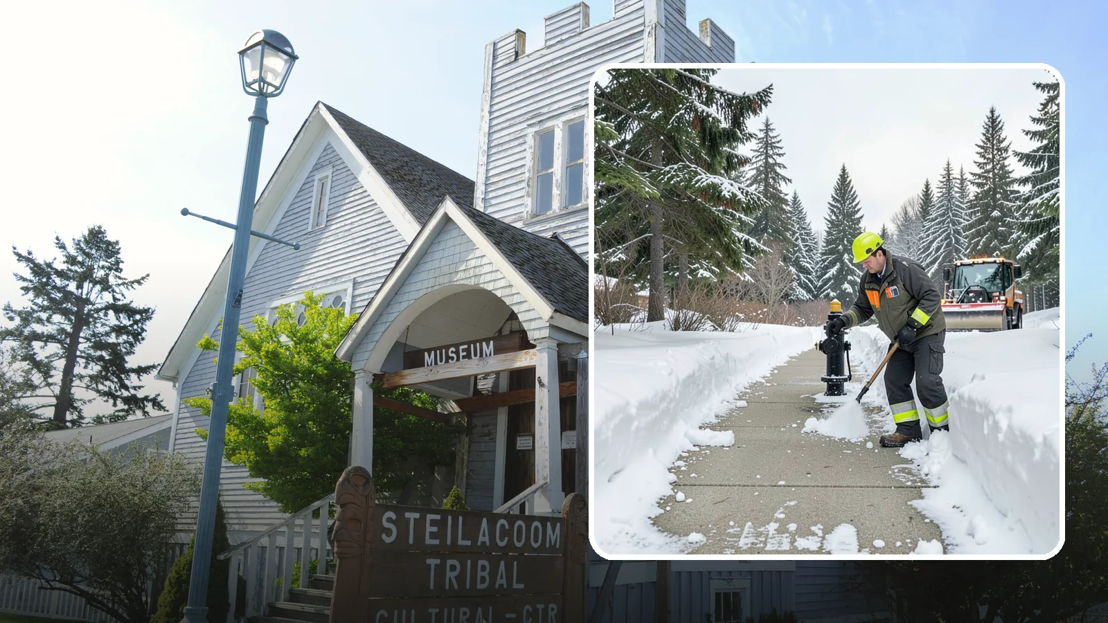 Hydrant Snow Clearing in Steilacoom, Pierce County, WA - We clear snow and ice from fire hydrants so crews can connect without delay in an emergency.