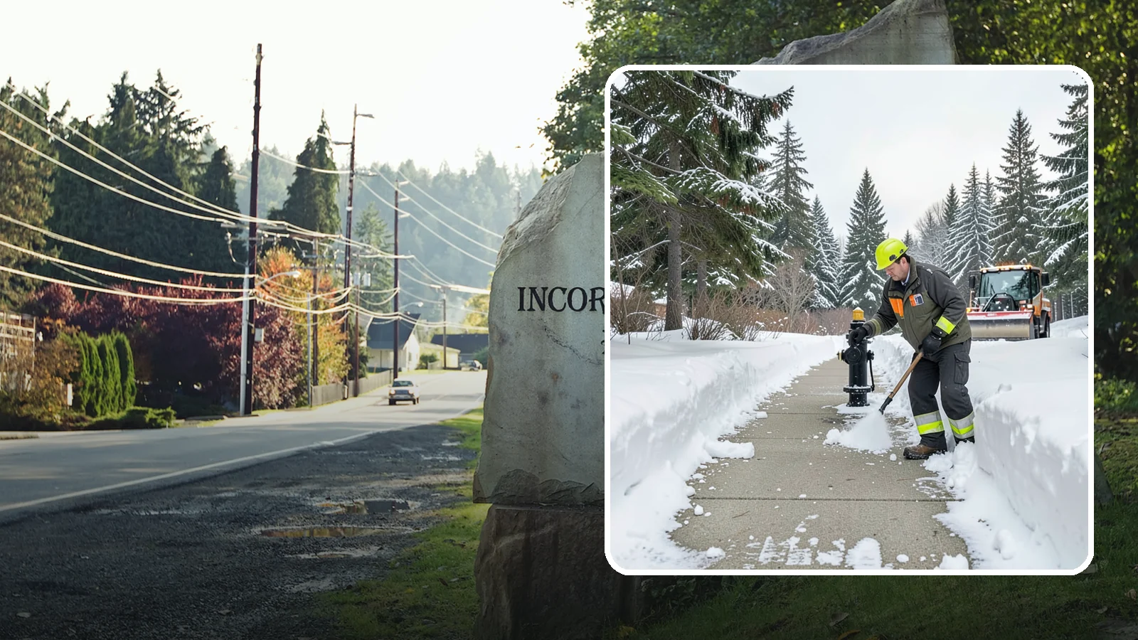 Hydrant Snow Clearing in Wilkeson, Pierce County, WA - We clear snow and ice from fire hydrants so crews can connect without delay in an emergency.