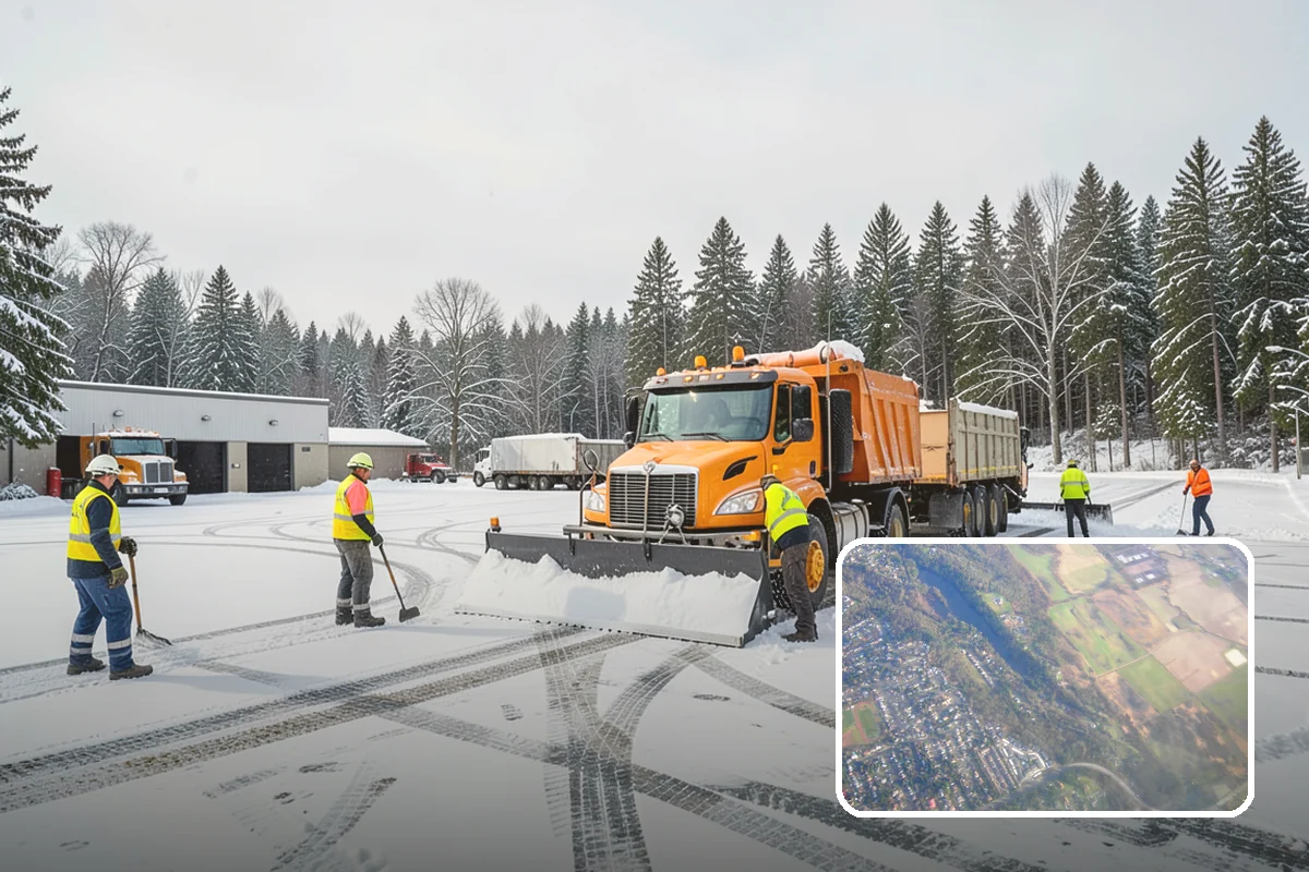 Ice Control in Algona, King County, WA - Breaks the ice-to-pavement bond before it can set