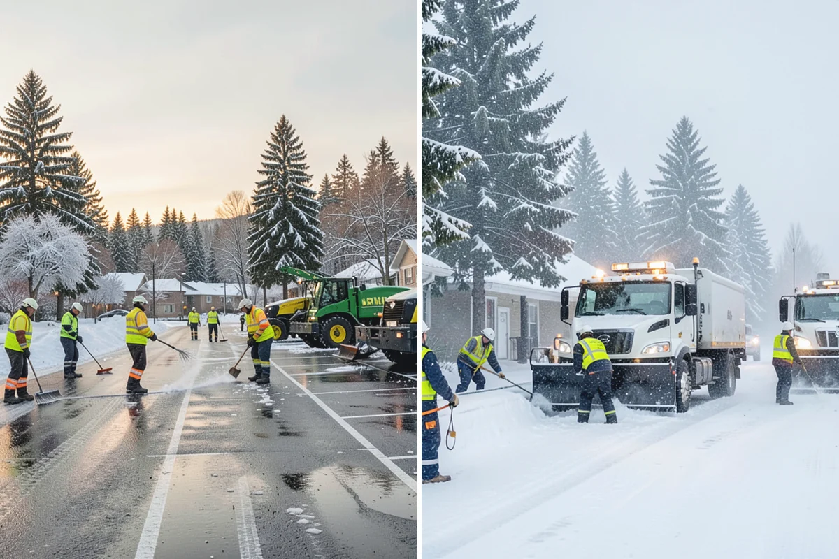 Ice Control in Auburn, King County, WA - Read pavement temperature and dew point against the incoming forecast