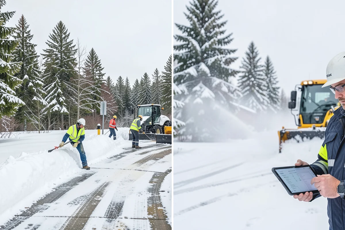 Ice Control in Beaux Arts Village, King County, WA - Read pavement temperature and dew point against the incoming forecast