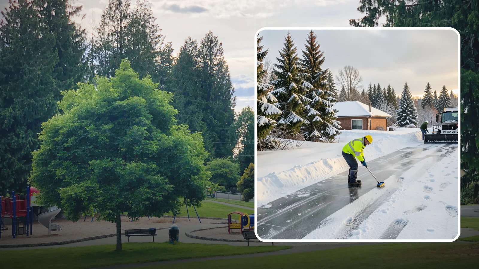 Ice Control in Bonney Lake, Pierce County, WA - Proactive ice control stops slick surfaces from forming instead of scrambling to treat them after someone slips.