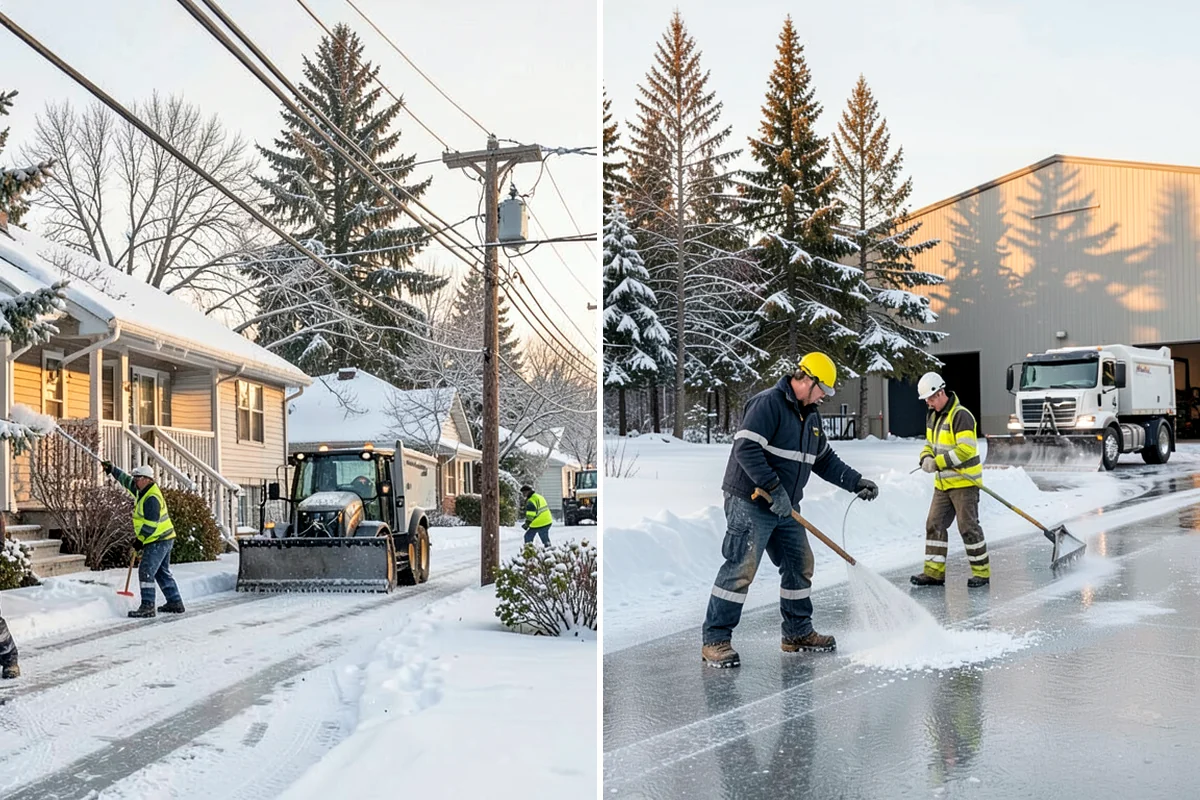 Ice Control in Concrete, Skagit County, WA - Read pavement temperature and dew point against the incoming forecast