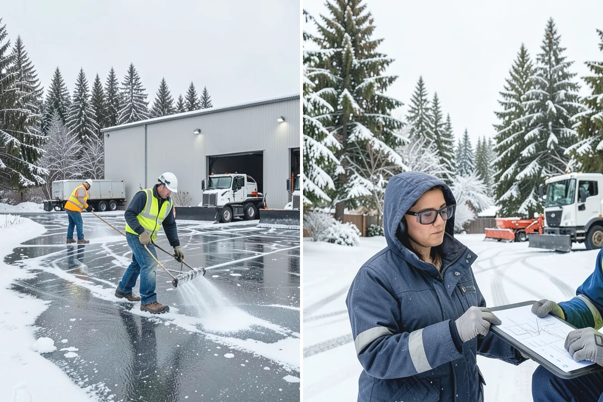 Ice Control in Darrington, Snohomish County, WA - Read pavement temperature and dew point against the incoming forecast