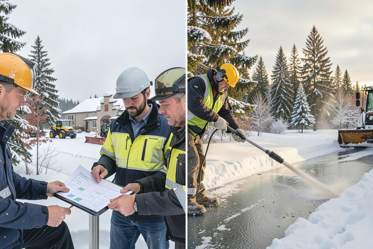Ice Control in Des Moines, King County, WA - Read pavement temperature and dew point against the incoming forecast