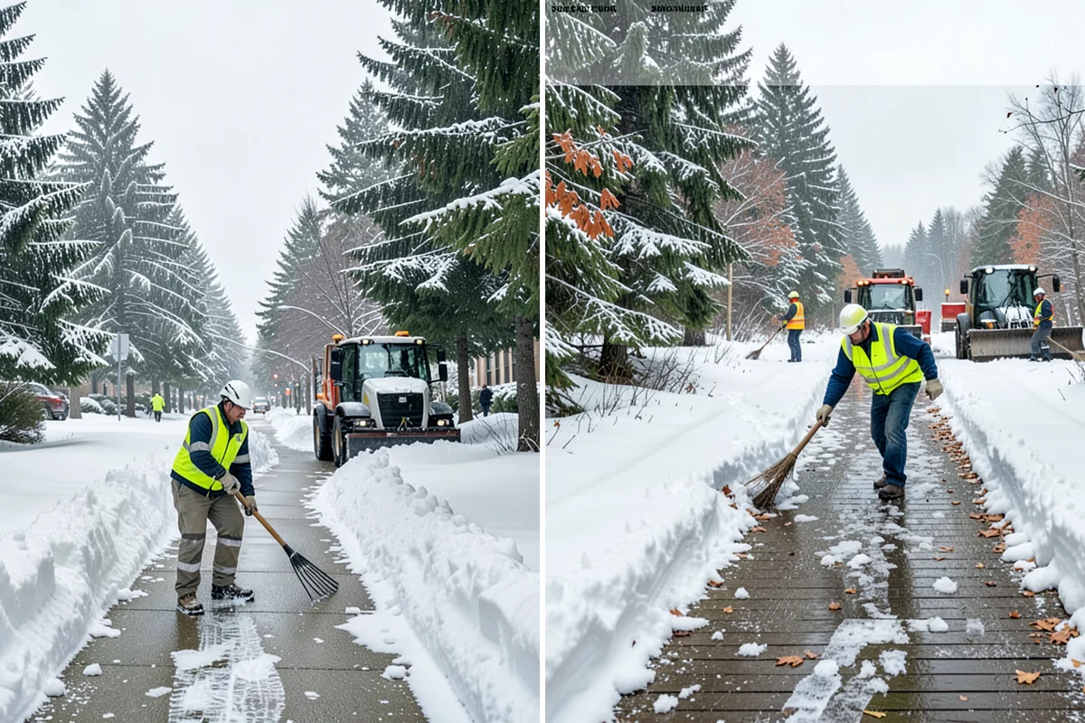 Ice Control in Enumclaw, King County, WA - Read pavement temperature and dew point against the incoming forecast