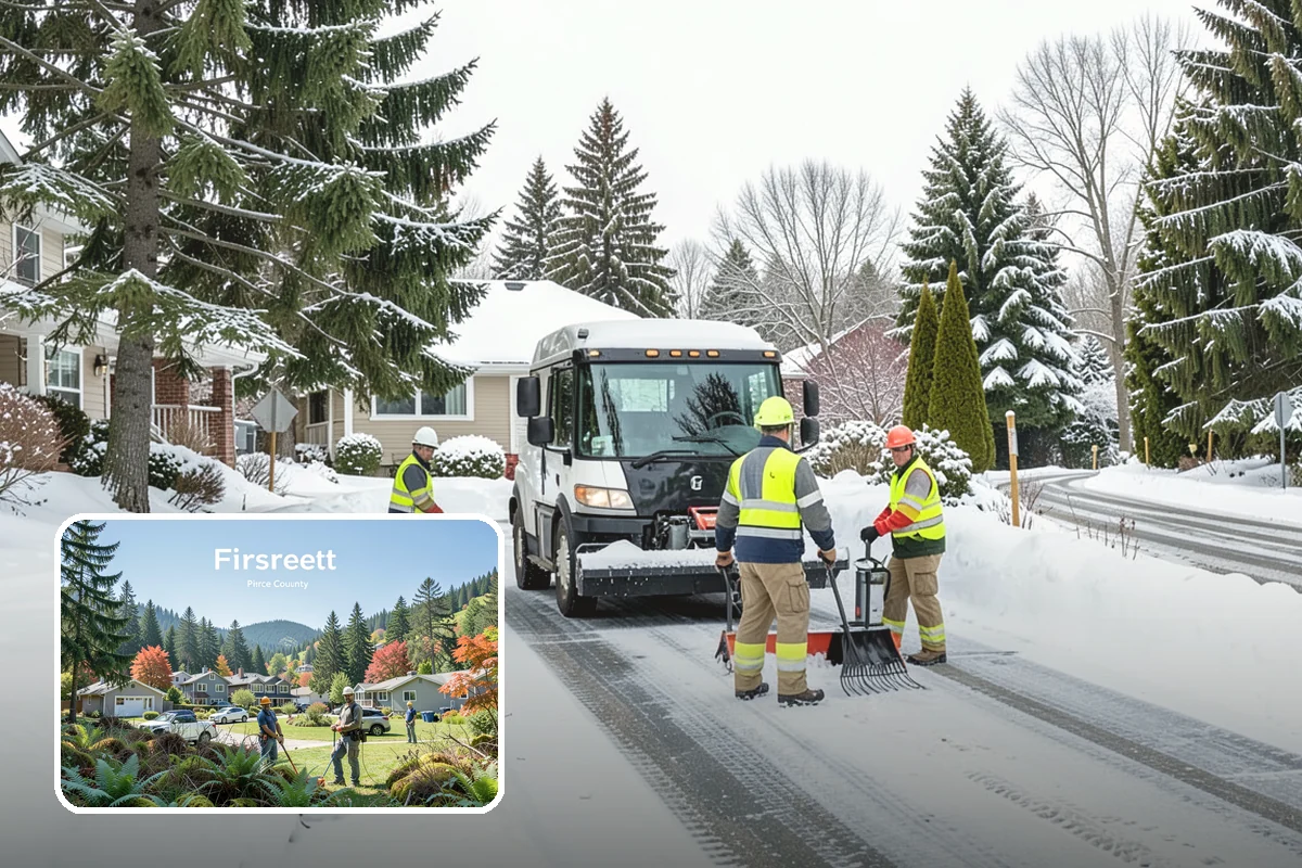 Ice Control in Fircrest, Pierce County, WA - Breaks the ice-to-pavement bond before it can set