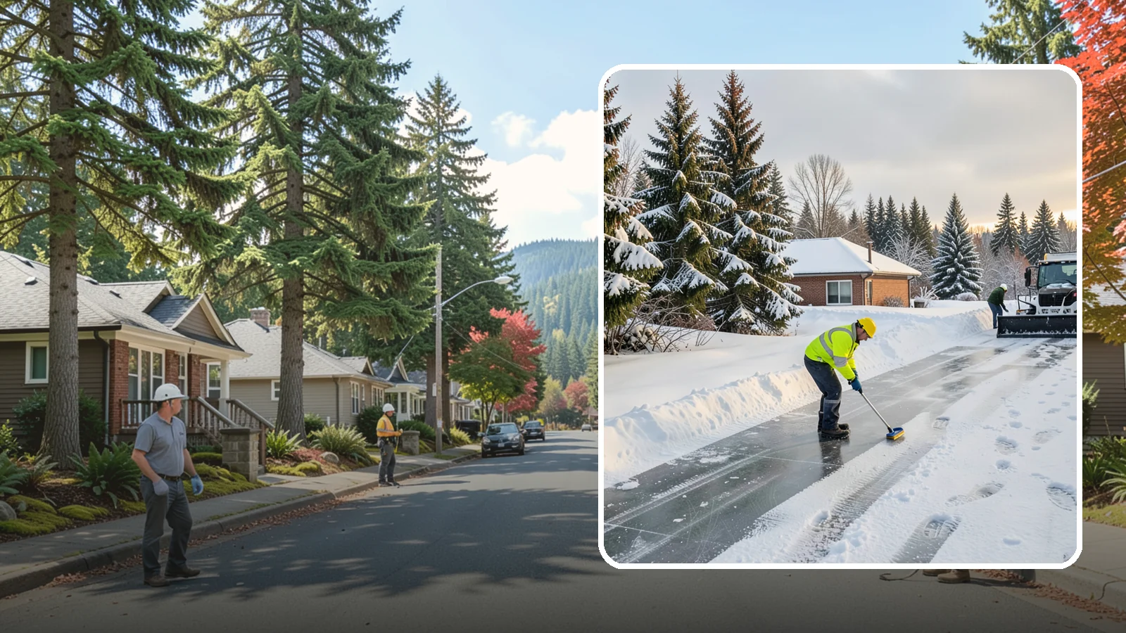 Ice Control in Hunts Point, King County, WA - Proactive ice control stops slick surfaces from forming instead of scrambling to treat them after someone slips.
