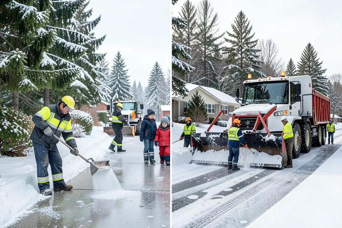 Ice Control in Hunts Point, King County, WA - Read pavement temperature and dew point against the incoming forecast