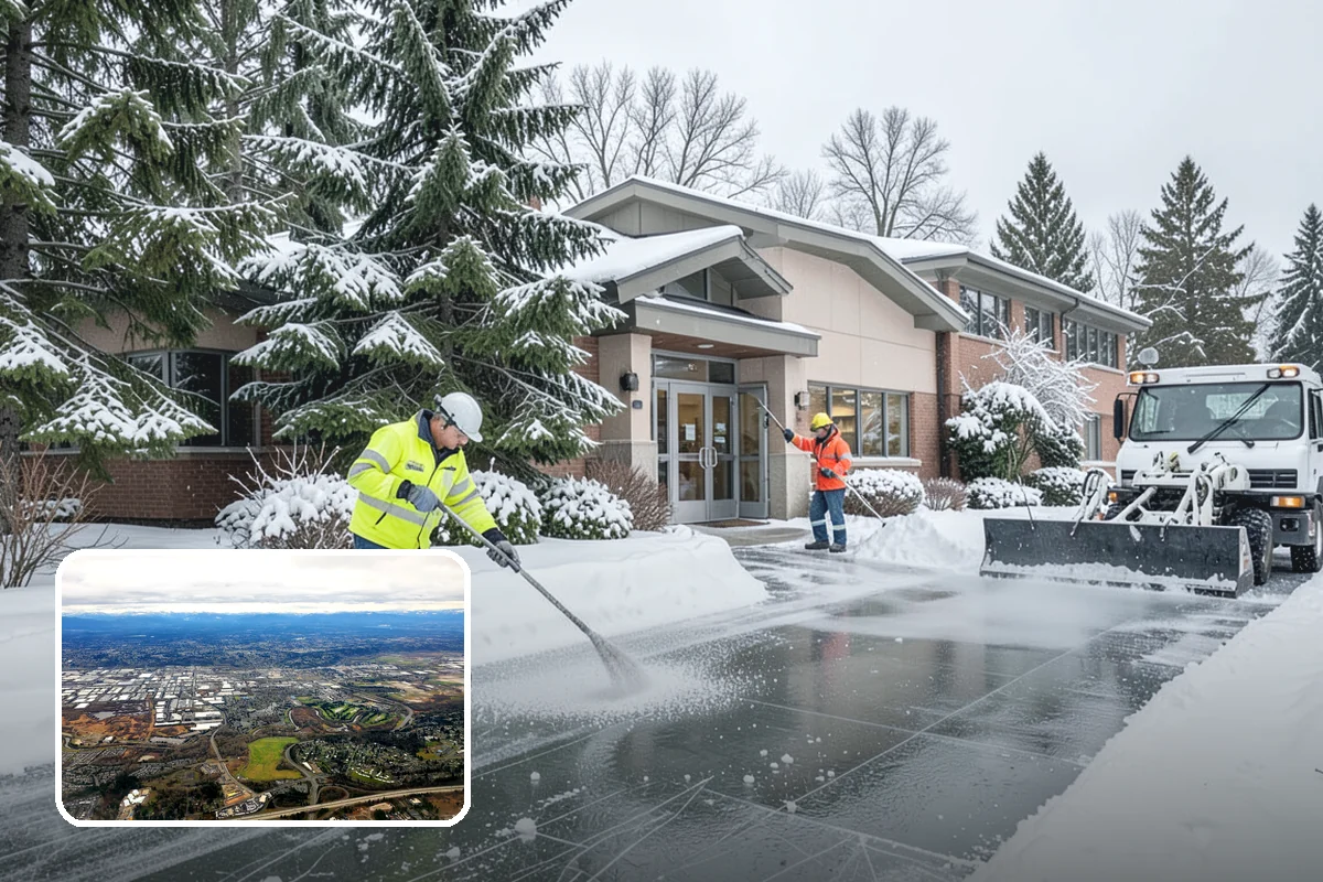 Ice Control in Kent, King County, WA - Breaks the ice-to-pavement bond before it can set