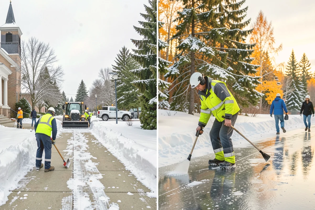 Ice Control in Kent, King County, WA - Read pavement temperature and dew point against the incoming forecast