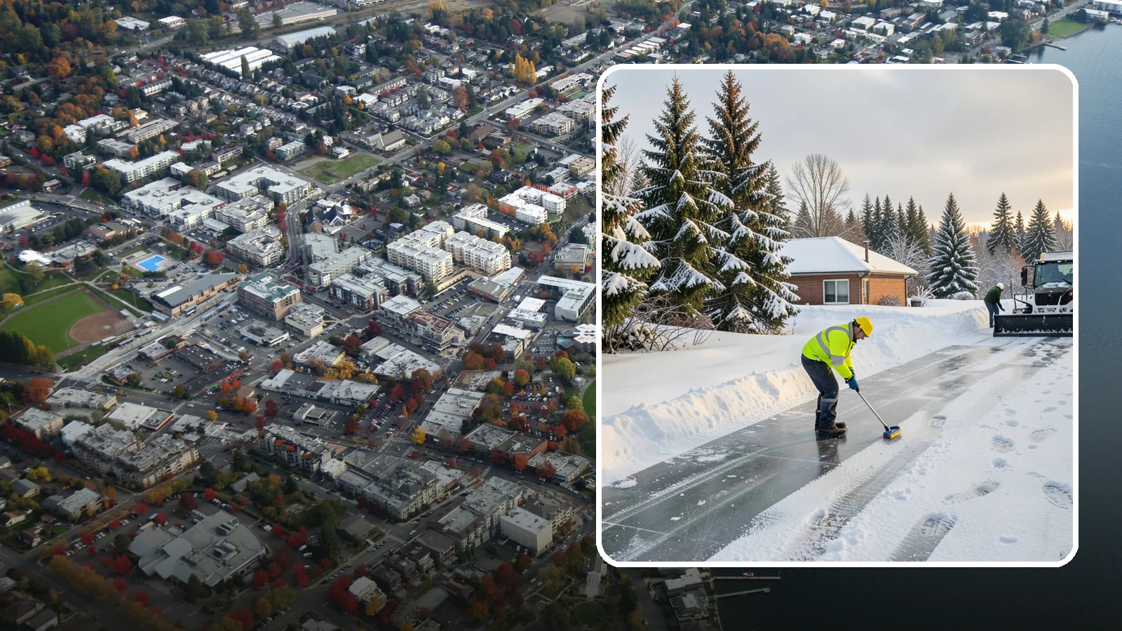 Ice Control in Kirkland, King County, WA - Proactive ice control stops slick surfaces from forming instead of scrambling to treat them after someone slips.