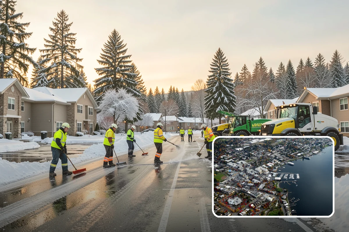 Ice Control in Kirkland, King County, WA - Breaks the ice-to-pavement bond before it can set