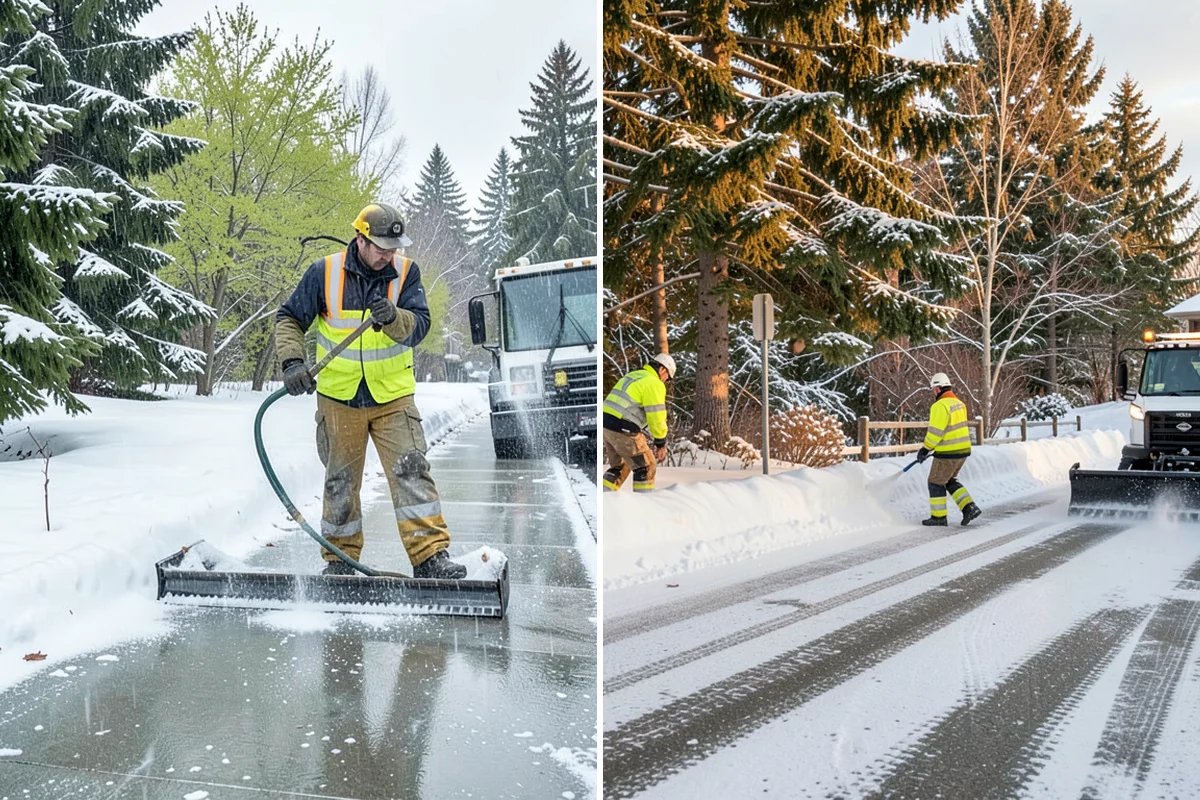 Ice Control in Maple Valley, King County, WA - Read pavement temperature and dew point against the incoming forecast