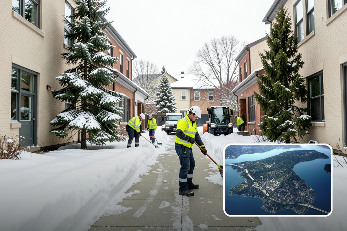Ice Control in Mercer Island, King County, WA - Breaks the ice-to-pavement bond before it can set
