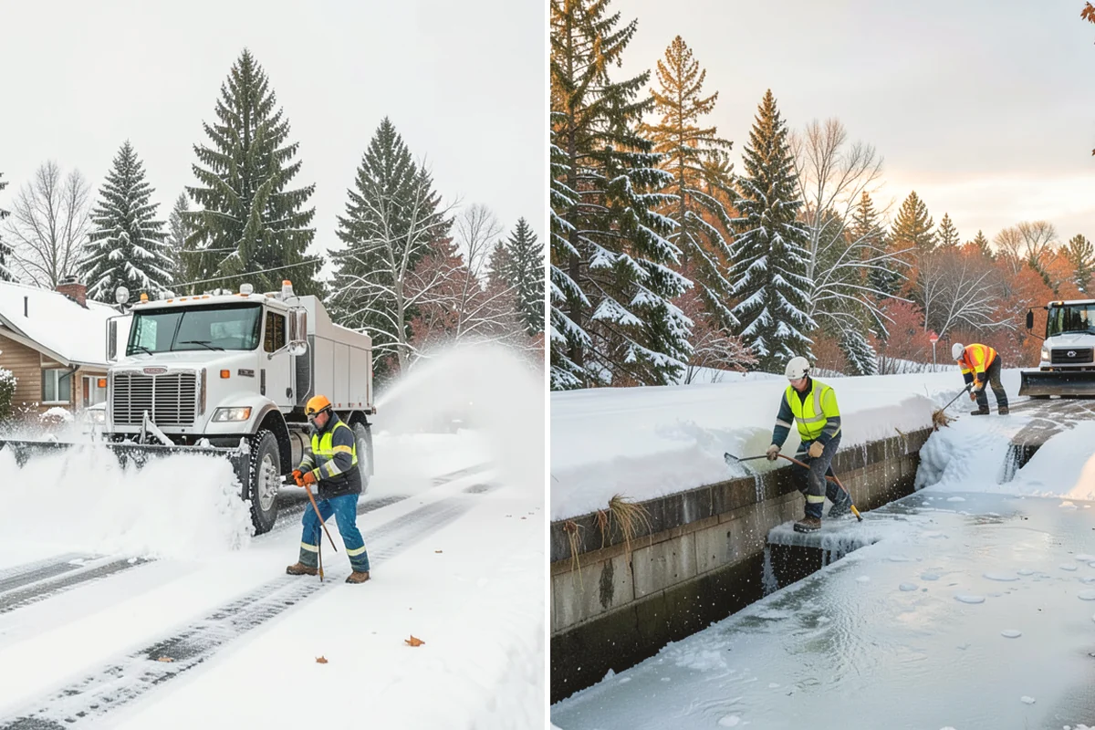 Ice Control in Mill Creek, Snohomish County, WA - Read pavement temperature and dew point against the incoming forecast