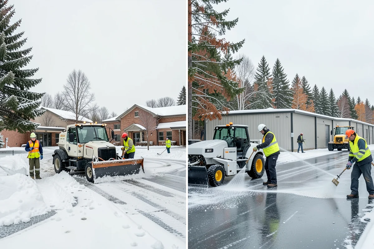 Ice Control in Normandy Park, King County, WA - Read pavement temperature and dew point against the incoming forecast