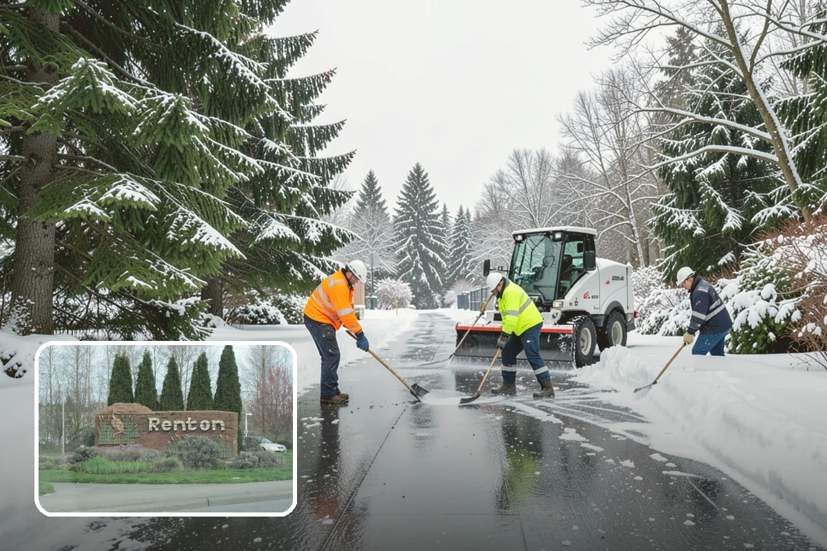Ice Control in Renton, King County, WA - Breaks the ice-to-pavement bond before it can set